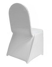 White Spandex Chair Cover from Always Invited Event Rentals