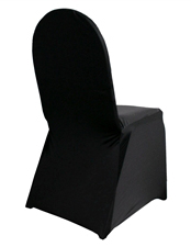 Black Spandex Chair Cover from Always Invited Event Rentals