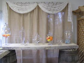 Burlap and Lace Backdrop from Always Invited Event Rentals