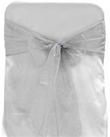 Silver Organza Tie from Always Invited Event Rentals