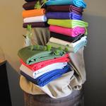 Linen Display, We offer 17 colors for Table Linens. ALL at the same price as white linen
