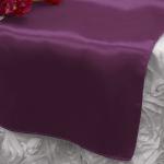 Aubergine Satin Runner from Always Invited Event Rentals