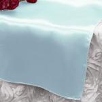 Blue Satin Runner from Always Invited Event Rentals