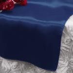 Navy Satin Runner from Always Invited Event Rentals