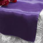 Purple Satin Runner from Always Invited Event Rentals