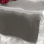 Silver Satin Runner from Always Invited Event Rentals