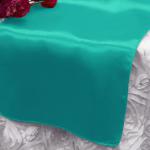 Turquoise Satin Runner from Always Invited Event Rentals