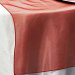 Burgundy Organza Runner from Always Invited Event Rentals 