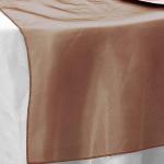 Chocolate Organza Runner from Always Invited Event Rentals 