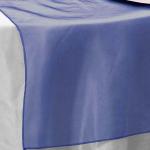 Navy Organza Runner from Always Invited Event Rentals 