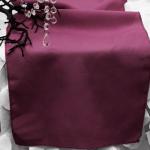 Aubergine Polyester Runner from Always Invited Event Rentals 
