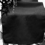 Black Polyester Runner from Always Invited Event Rentals