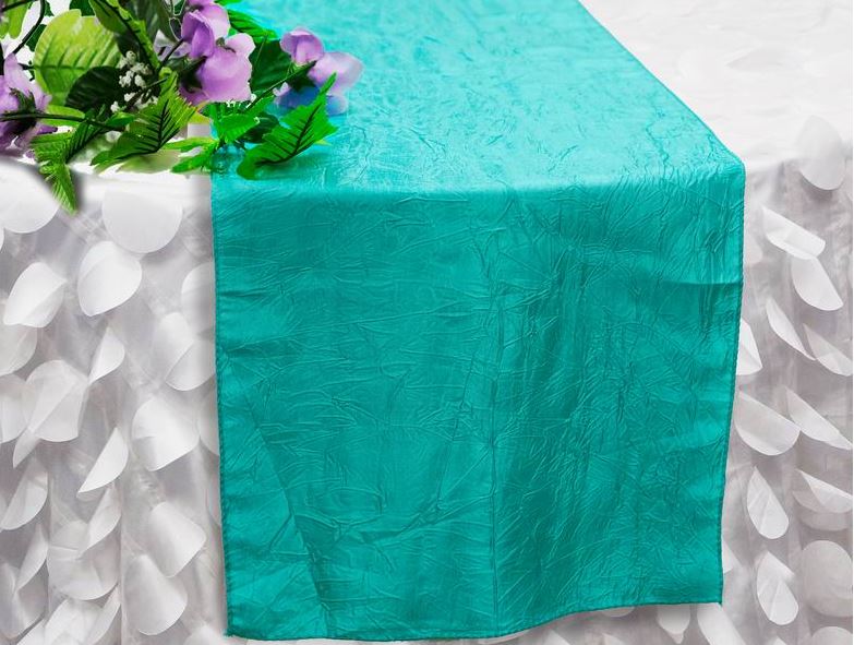 Crinkle Satin Runner from Always Invited Event Rentals 